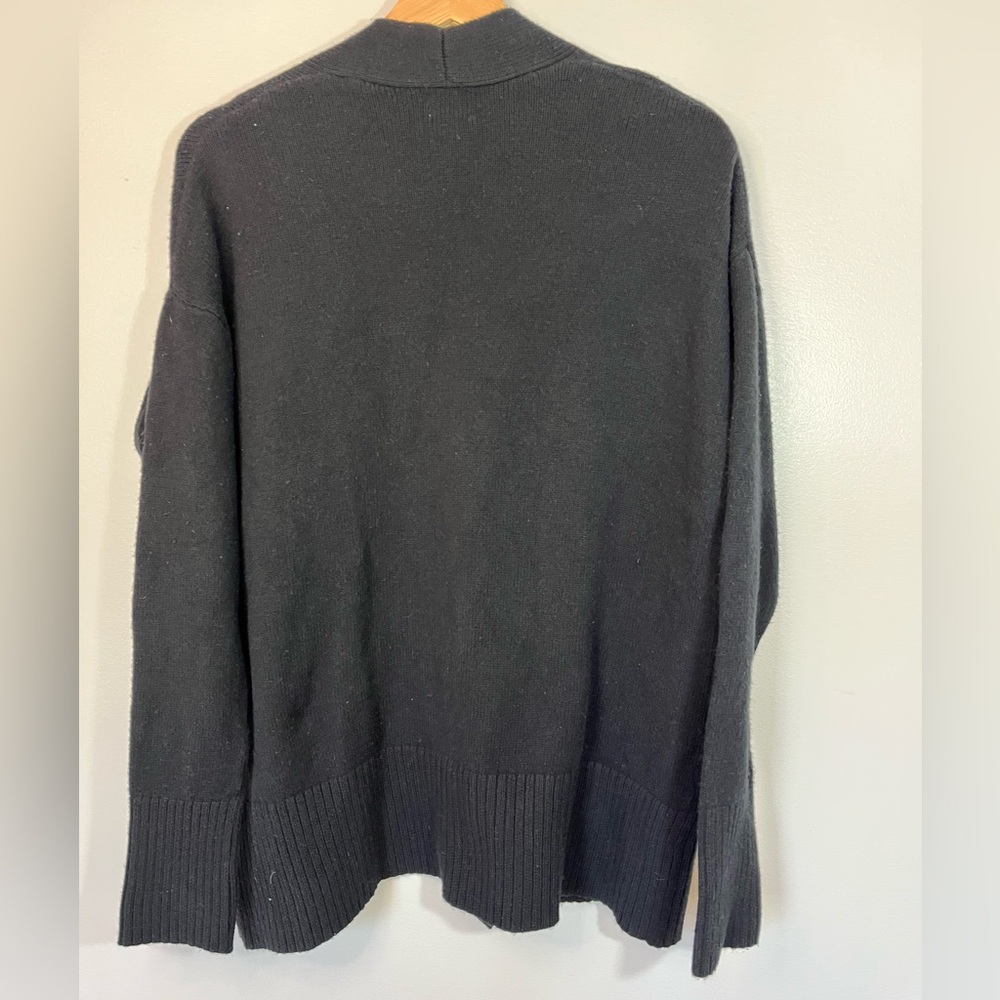 A New Day Black Cotton Oversized Open-Front Cardigan Sweater Women’s Small - Picture 5 of 9